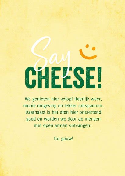 Maaslander Fotokaart Say Cheese Wenskaarten Kaartje2go