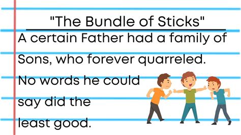 The Bundle Of Sticks Story In English Improve Your English Moral Story