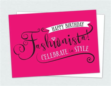 Happy Birthday Fashionista Card Birthday Cards For Women Fashionista Birthday Happy Birthday