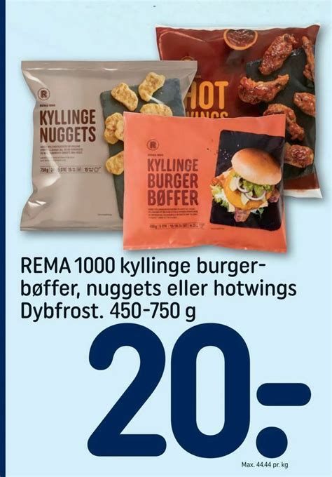 Rema Kyllinge Burgerb Ffer Nuggets Eller Hotwings Tilbud Hos Rema