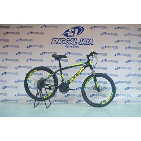 Jual Sepeda Anak Gunung MTB Velion 21 Speed Cakram Disc Brake 24 Inch