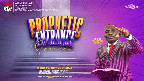 Prophetic Entrance Service Winners Chapel New York Youtube