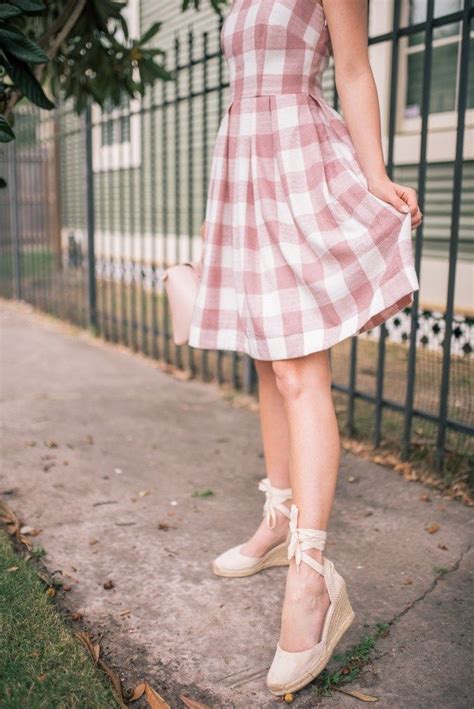 The Perfect White And Pink Gingham Dress Girly Outfits Pink Gingham