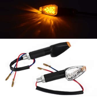 2X 12V LED Knipperlicht Set Carbon Look Voor Motor Scooter Autoledplaza