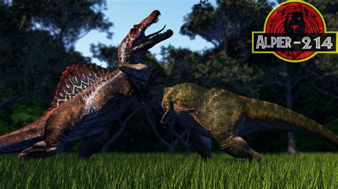 C4djp Jpog T Rex Vs Spino By Alpier214 On Deviantart