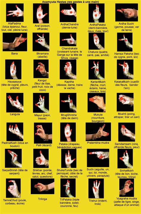 Mudras Are Basically Of Two Types Asamyukta Hasta Or Asamyuta