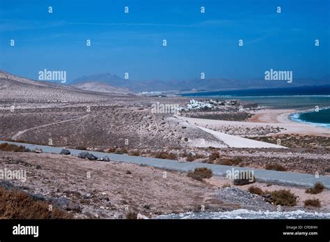 fuerteventura view of sotavento beach Stock Photo - Alamy