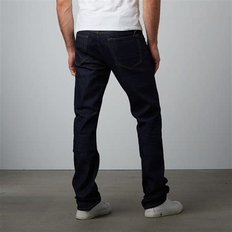 Relaxed Straight Fit Creased Denim Aged Indigo 28wx32l Tom Ford Touch Of Modern