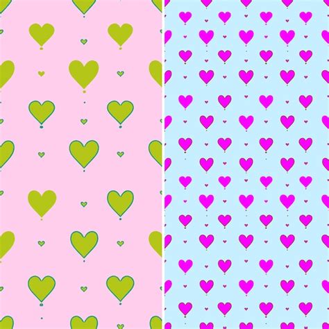 Un Fondo Rosa Con Un Patr N De Corazones Y Las Palabras Amor En Verde