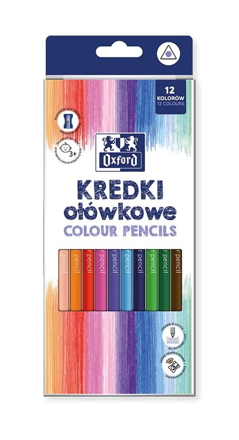 Kredki ołówkowe 12 kolorów Oxford Regular Oxford Sklep EMPIK