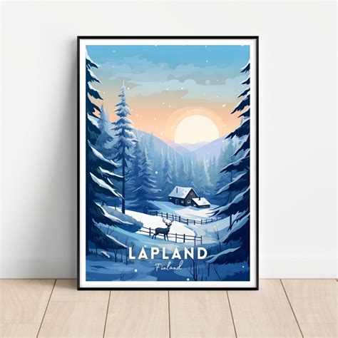 Lappland Poster Finnland Reiseposter Finnland Wandkunstdruck