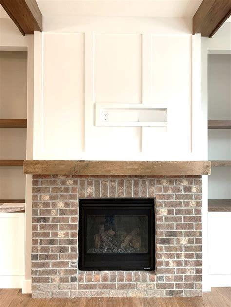 Standing Brick Vertical Shiplap Home Builders Fireplace Custom Homes