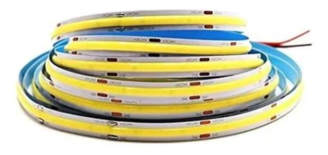 Tira Led Cob Flexible Rollo Metros V Interior Potente Color De La