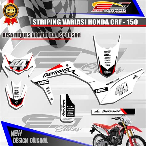 Jual STIKER DECALL STRIPING HONDA CRF 150 L STIKER LIST VARIASI CRF