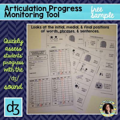 Natalie Snyders Slp Articulation Progress Monitoring Tool Free Add