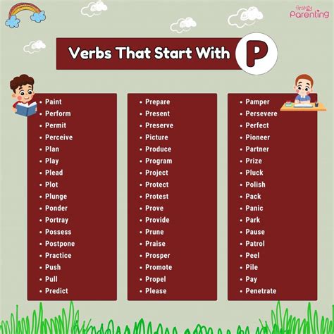 Verbs That Start With P In English With Meanings Examples