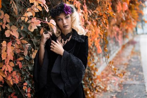 Deborah Gothic Fantasy Branches Foliage Hands Blonde Girl Glance