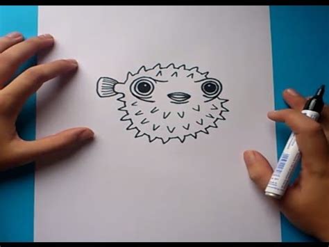 Como Dibujar Un Pez Globo Paso A Paso How To Draw A Blowfish YouTube