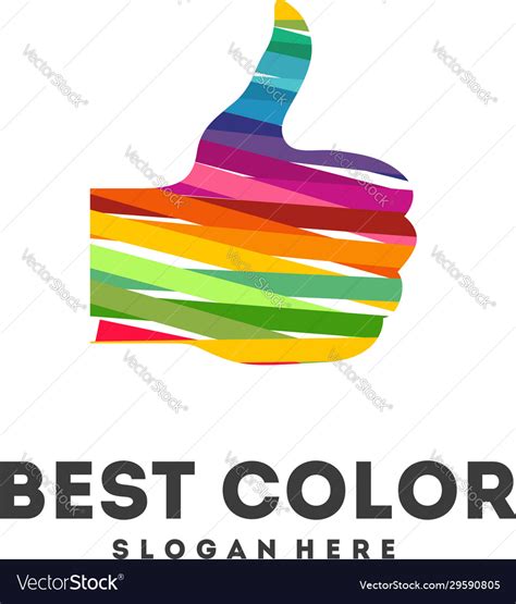 Abstract colorful thumb logo designs concept Vector Image