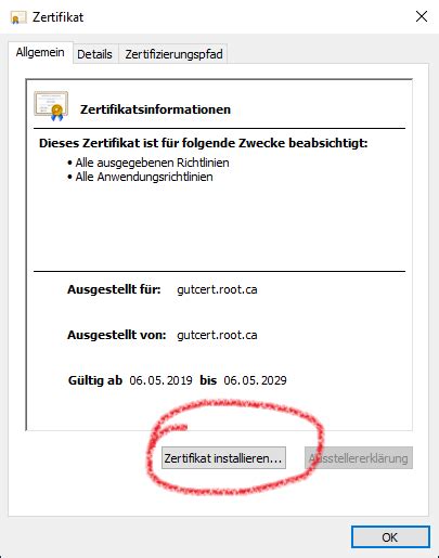 Manuelle Installation Des Office Makro Zertifikats GUTcert