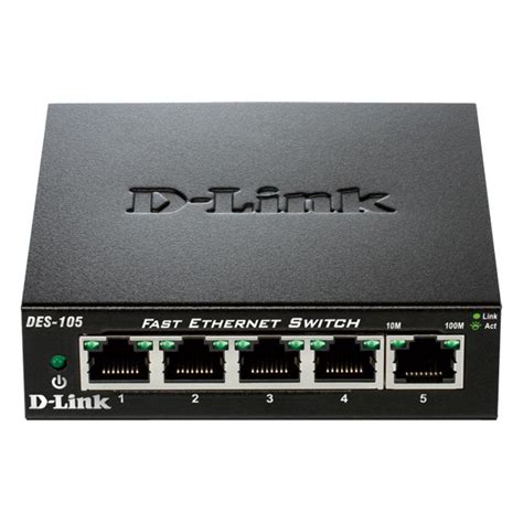 D Link 5 Port 10 100 Fast Ethernet Switch DES 105 The Home Depot