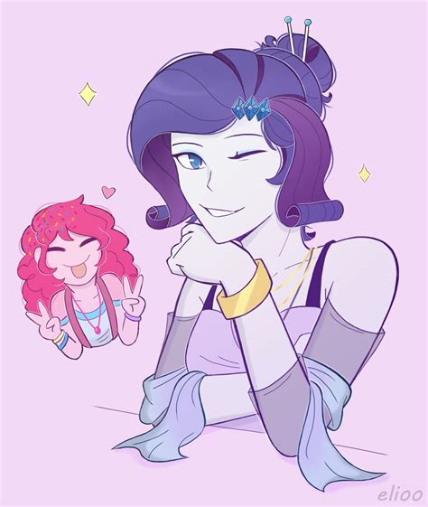 Safe Artist Elioo Pinkie Pie Rarity Human Equestria