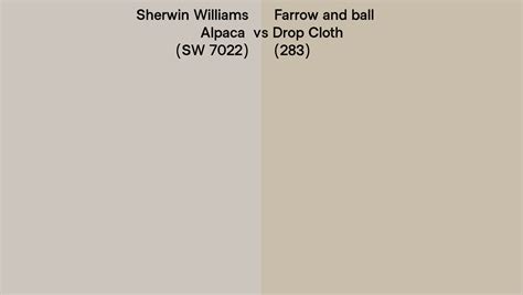 Sherwin Williams Alpaca Sw 7022 Vs Farrow And Ball Drop Cloth 283