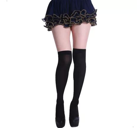 Meia Lisa Sexy Feminina Cores Branca Nude Ou Preta Parcelamento