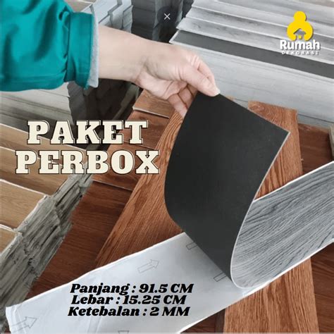 Jual Paket Perbox Isi Lembar Lantai Vinyl Stiker Motif Kayu