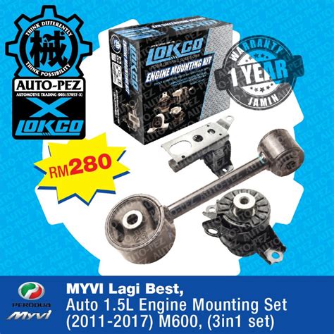 Myvi Lagi Best Auto L Engine Mounting Set M Lokco