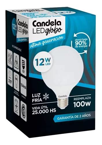 Lampara Led Globo 12w Luz Calida 220v Candela Color De La Luz FRIA