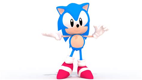 Retro Sonic The Hedgehog in 3D : r/blender