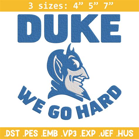 Duke University mascot embroidery design, NCAA embroidery, S - Inspire ...