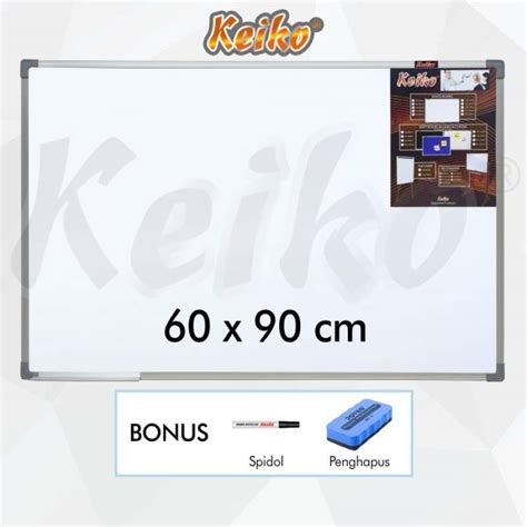 Promo Papan Tulis Whiteboard Gantung Single Face Keiko 60 X 90 Cm