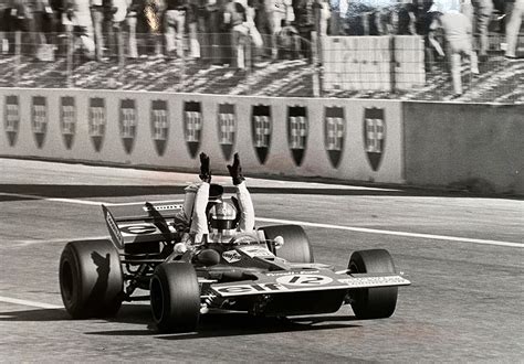 Francois Cevert celebrates his one and only Grand Prix victory at ...