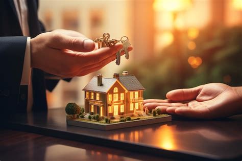 Premium AI Image | Symbol of Ownership House Key Exchange with Real ...