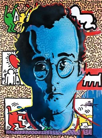 Triptych Hommage To Pop Art Keith Haring Andy Warhol Tom Wesselmann