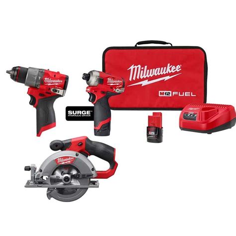 Milwaukee M12 Fuel 12 Volt Cordless Hammer Drill And Impact Driver With M12 Fuel 5 3 8 In