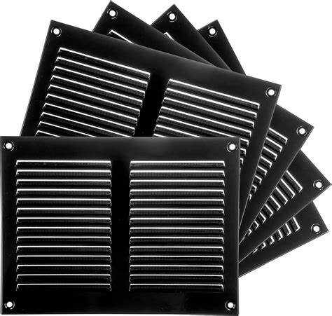 5 Pack 8 X 6 Inch Black Air Vent Cover Steel Return Air Grilles For Ceiling And Sidewall