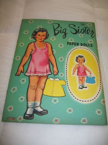 Vintage S Big Sister Book Paper Dolls Abbott No Ebay