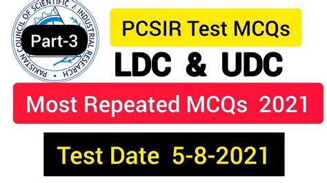 PCSIR Test MCQs Most Repeated MCQs Of UDC LDC Office Assistant