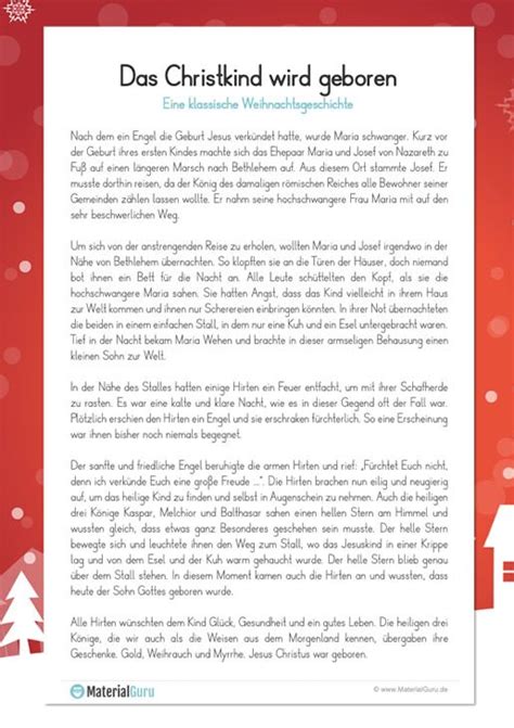 Klassische Weihnachtsgeschichte Weihnachtsgeschichte Zum Vorlesen