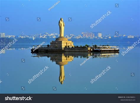 Buddha Statue Hussain Sagar Lake Hyderabad Stock Photo 2286786811