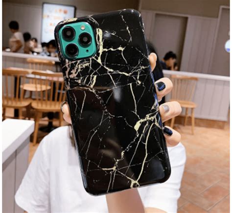 Marmeren Patroon Iphone 11 Pro Hoesje Zwart Phone Factory