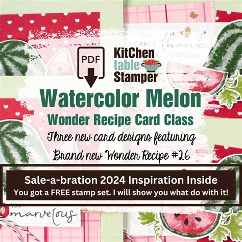 Introducing The Watercolor Melon Pdf Stamp A Stack Card Class