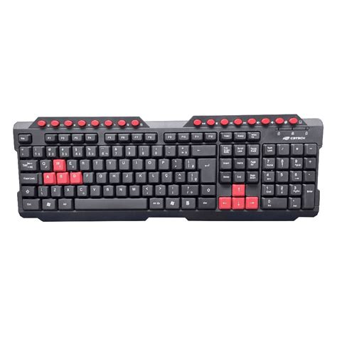 Teclado Membrana Gamer C3 Tech ABNT2 KaBuM