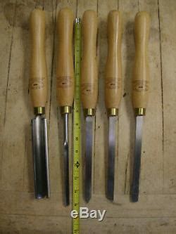 CROWN 5 Pcs SET WOODTURNING CHISELS WOOD LATHE TOOLS