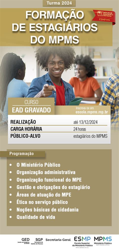 Forma O De Estagi Rios Do Mpms Portal Escola Superior Do Minist Rio