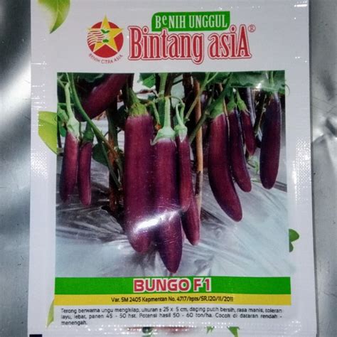 Jual Benih Terong Ungu Bungo F1 2gr Bkn Panah Merah Yumi Laguna Mustang