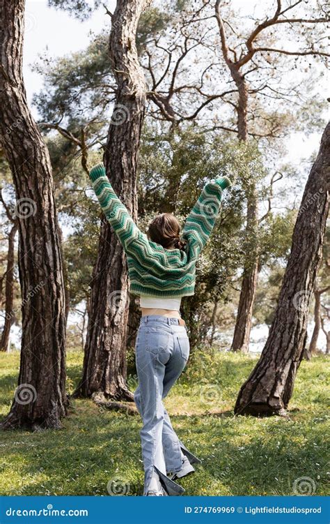 Back View Of Brunette Woman In Stock Image Image Of Summer Turkey